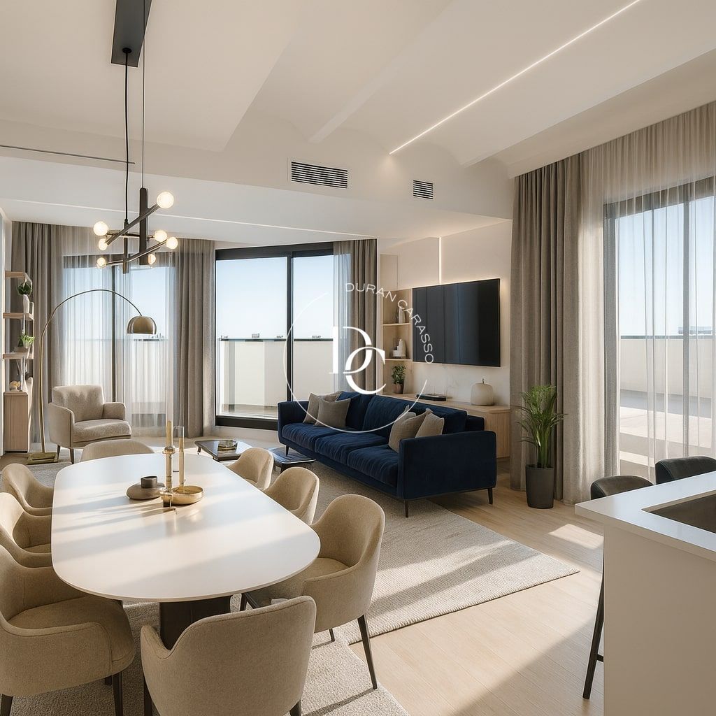 Sala de estar de Ático en venta en  Barcelona Capital con Aire acondicionado, Calefacción y Terraza
