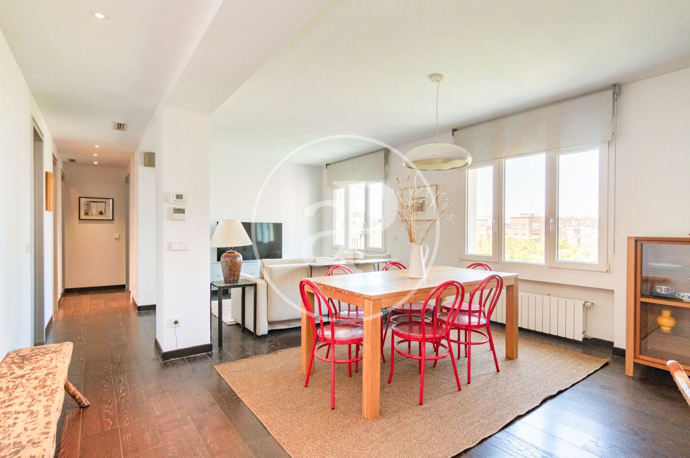 Dining room of Flat to rent in  Madrid Capital  with Air Conditioner, Heating and Furnished