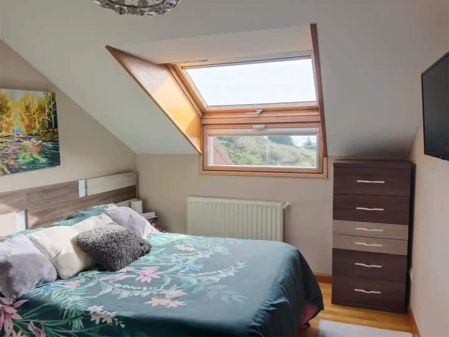 Bedroom of Flat for rent in Carreño  with Parquet flooring, Furnished and Oven