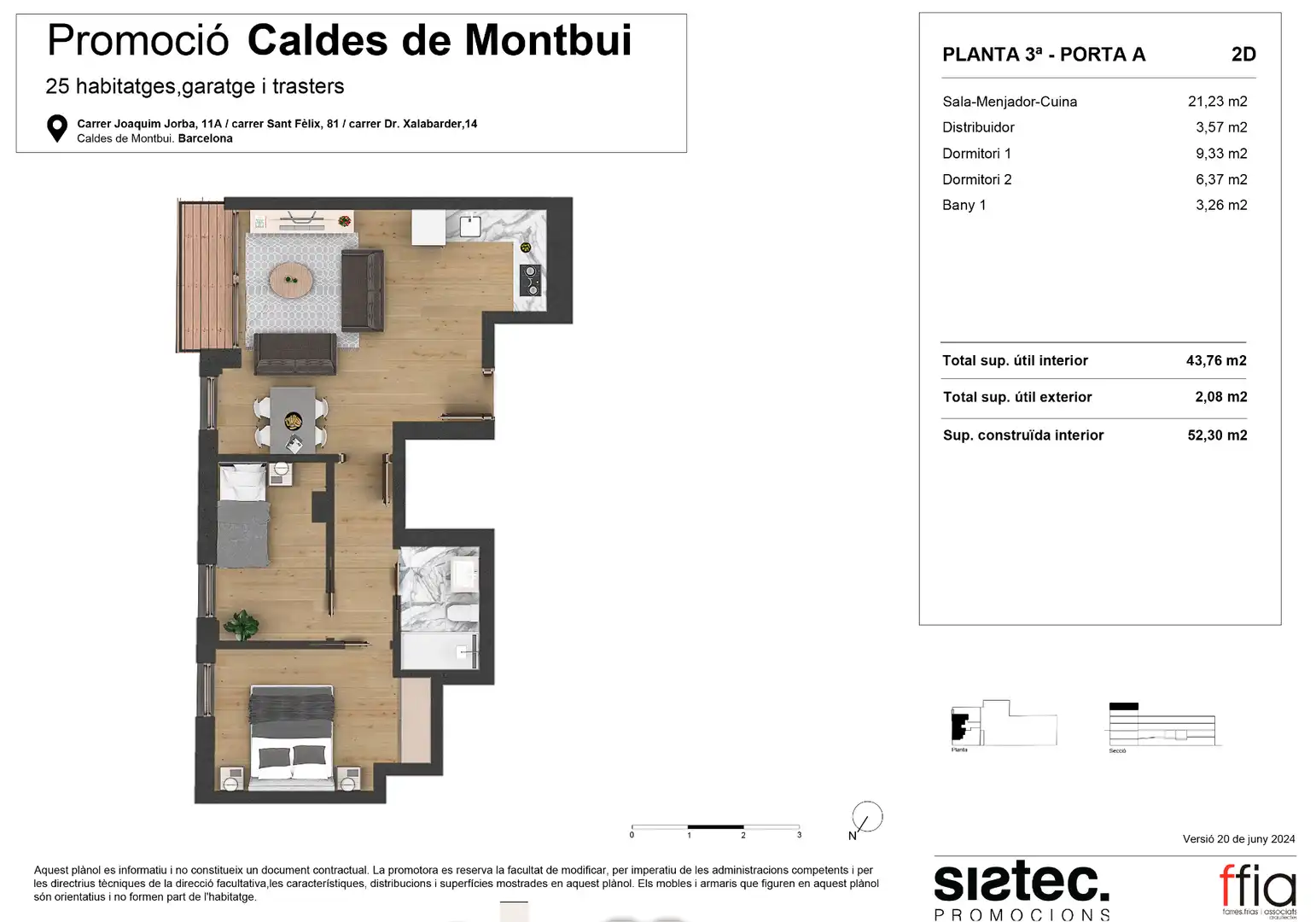 Piso de obra nueva con terraza en venta en Carrer Doctor Xalabarder 14