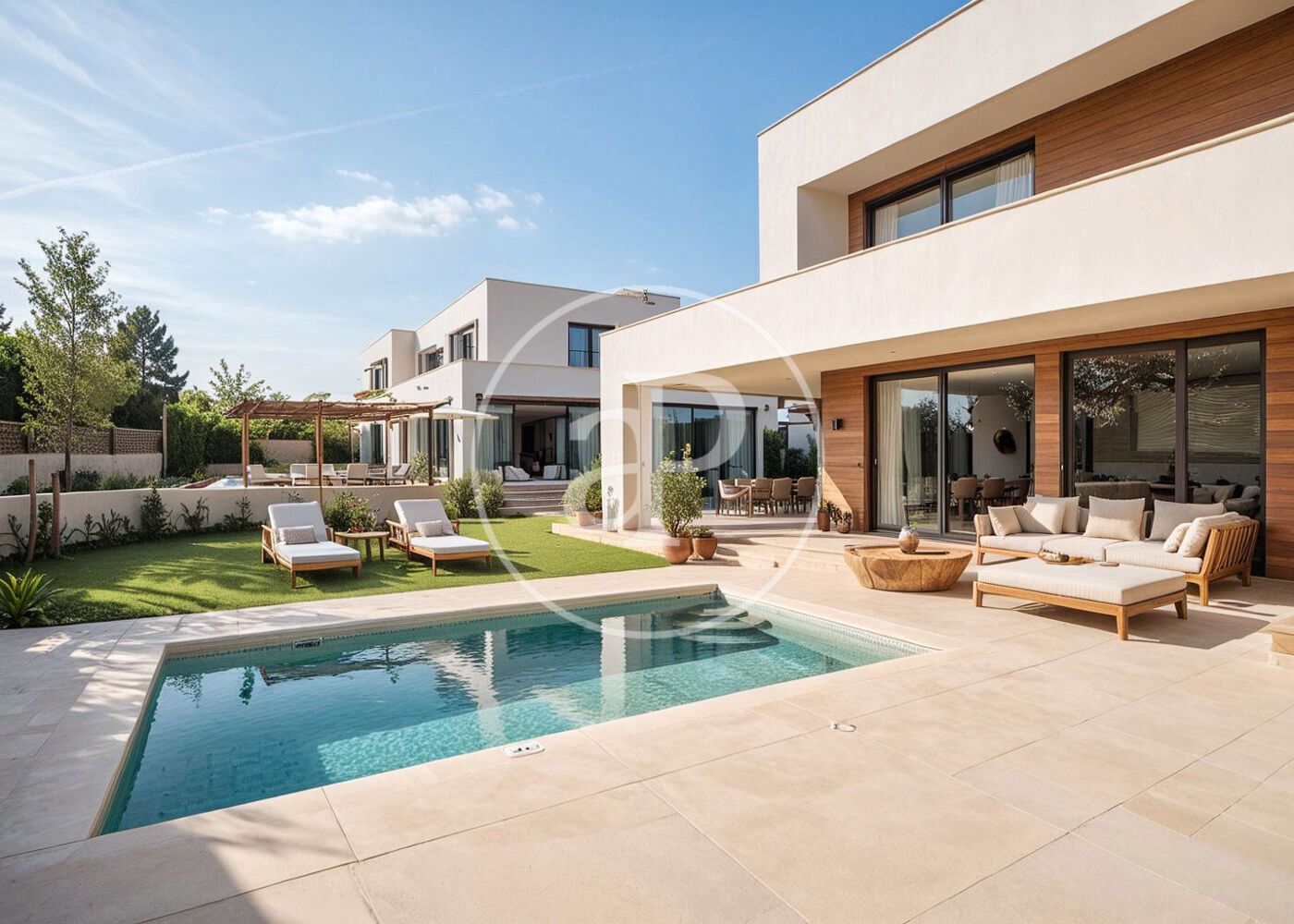 Vista exterior de Casa adosada en venda en  Madrid Capital amb Aire condicionat, Calefacció i Jardí privat