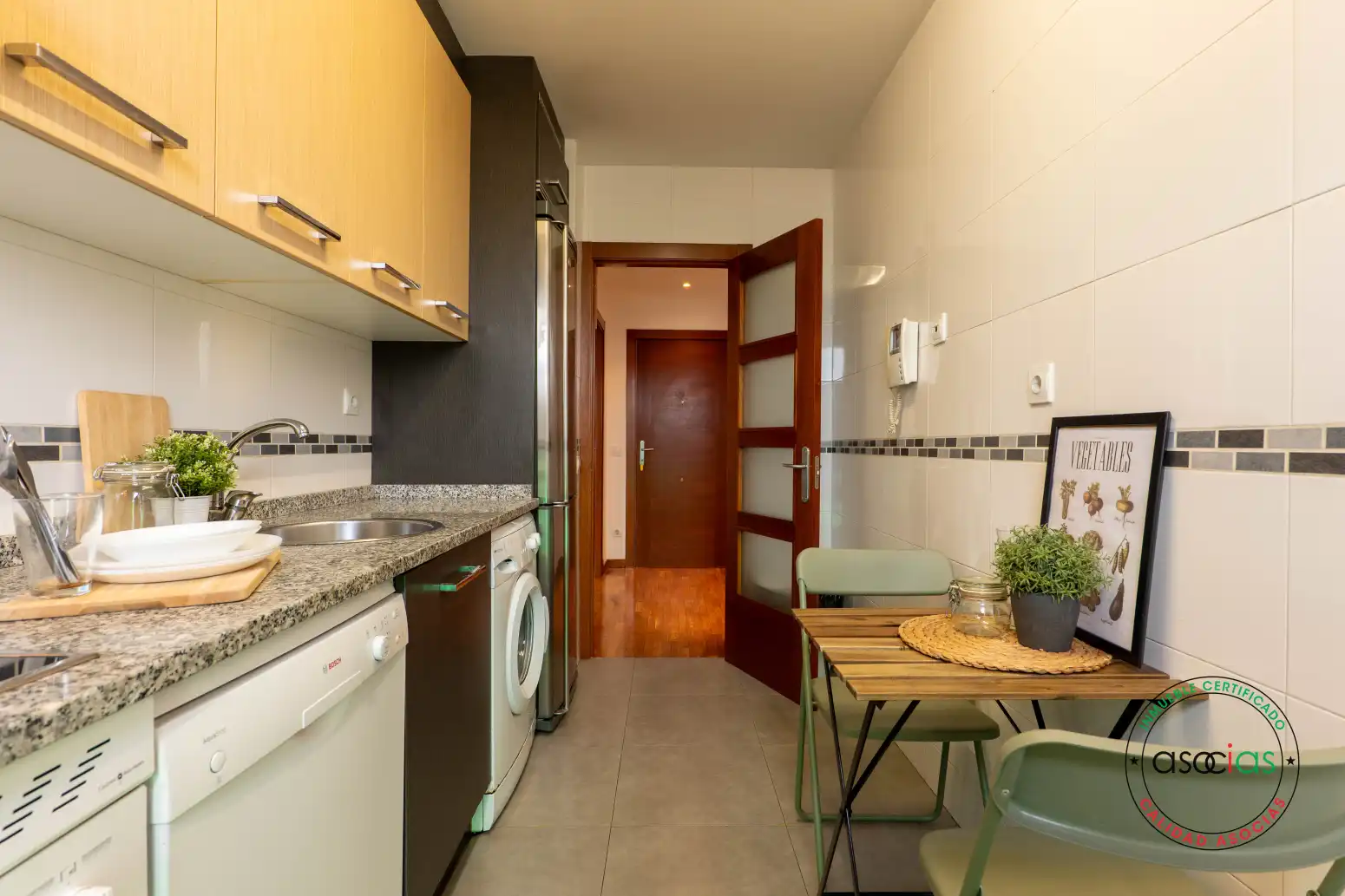 Kitchen of Flat for sale in Gijón   with Heating, Parquet flooring and Storage room