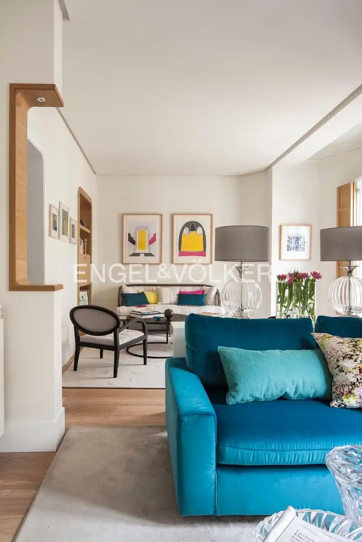 Sala de estar de Piso de alquiler en Madrid con Aire acondicionado, Calefacción y Amueblado