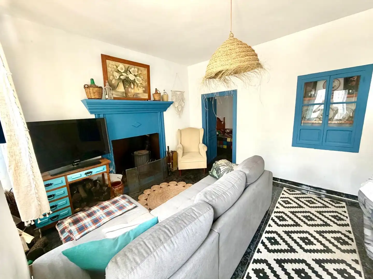 Living room of Houses for sale in Iznájar  with Terrace and Furnished
