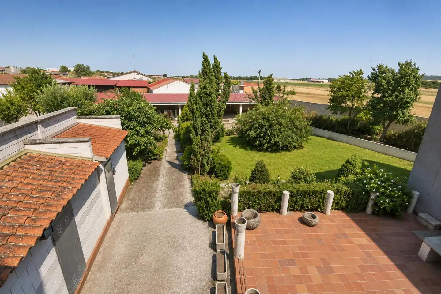 Terraza de Casa o chalet en venta en Alcazarén con Calefacción, Jardín privado y Trastero