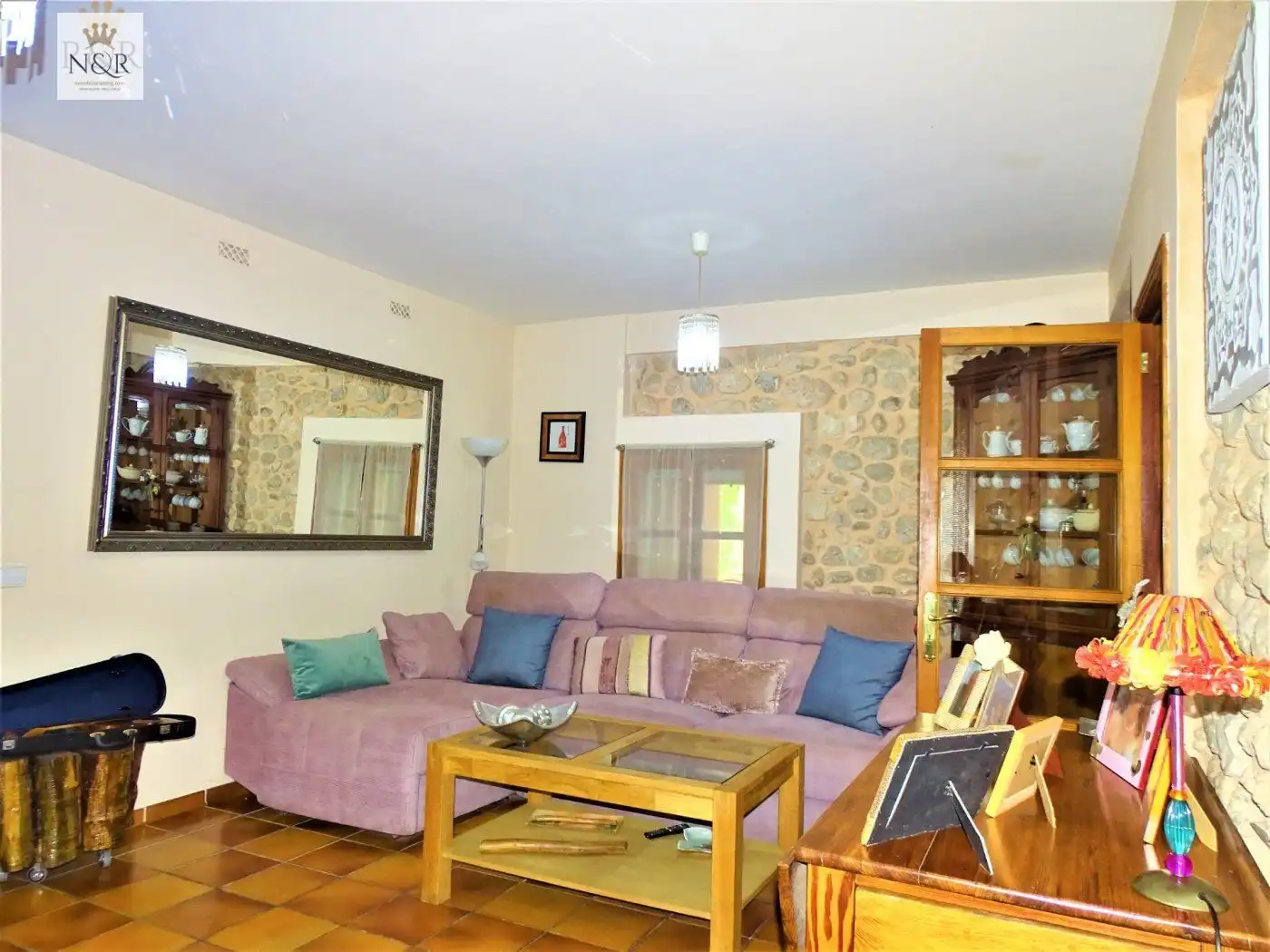 Sala d'estar de Finca rústica en venda en Inca amb Aire condicionat, Calefacció i Jardí privat