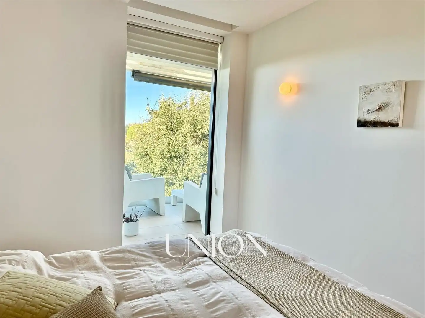 Schlafzimmer von Dachboden zum Verkauf in Caldes de Malavella mit Klimaanlage, Heizung und Terrasse