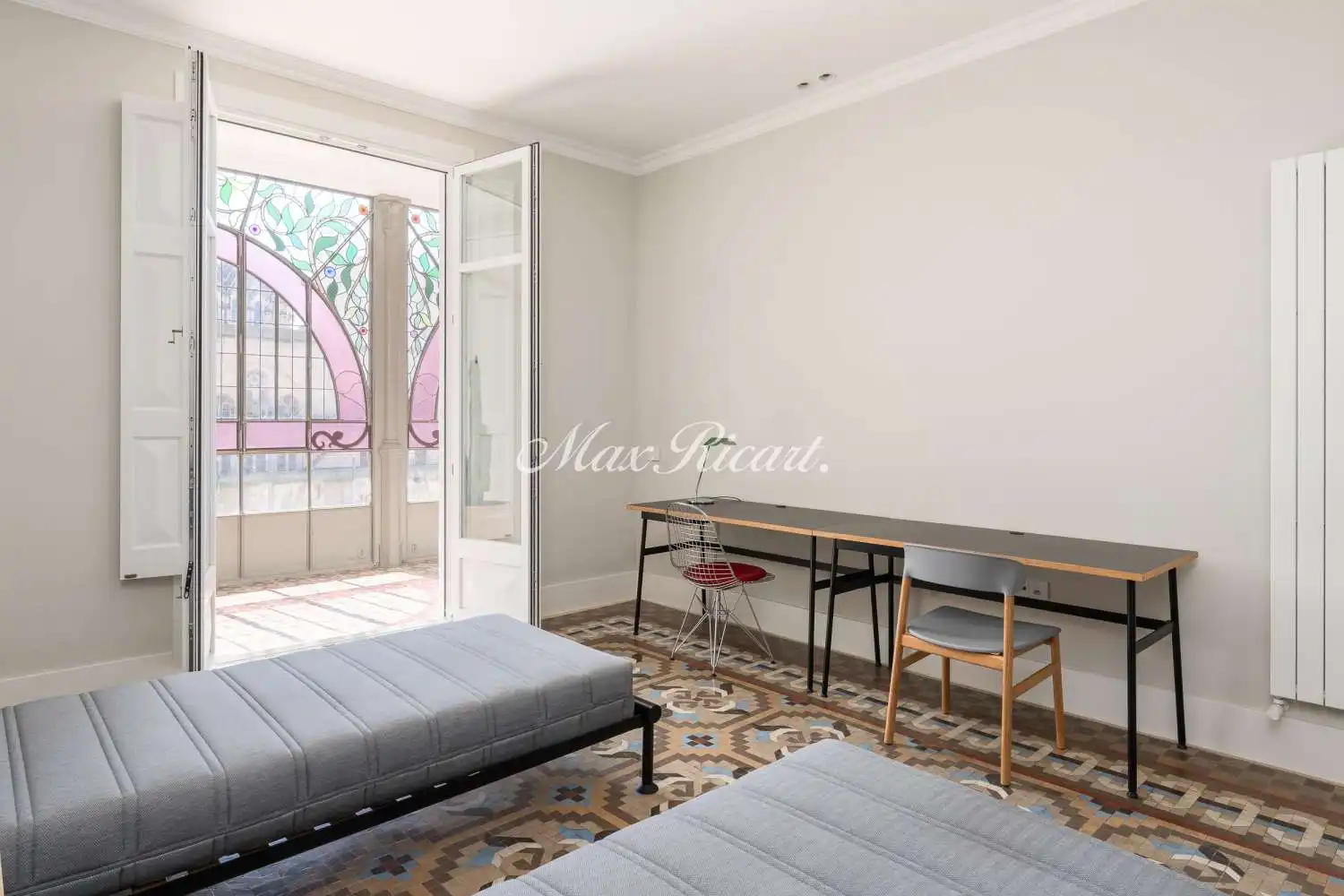 Bedroom of Flat for rent in Barcelona  with Air Conditioner, Heating and Storage room