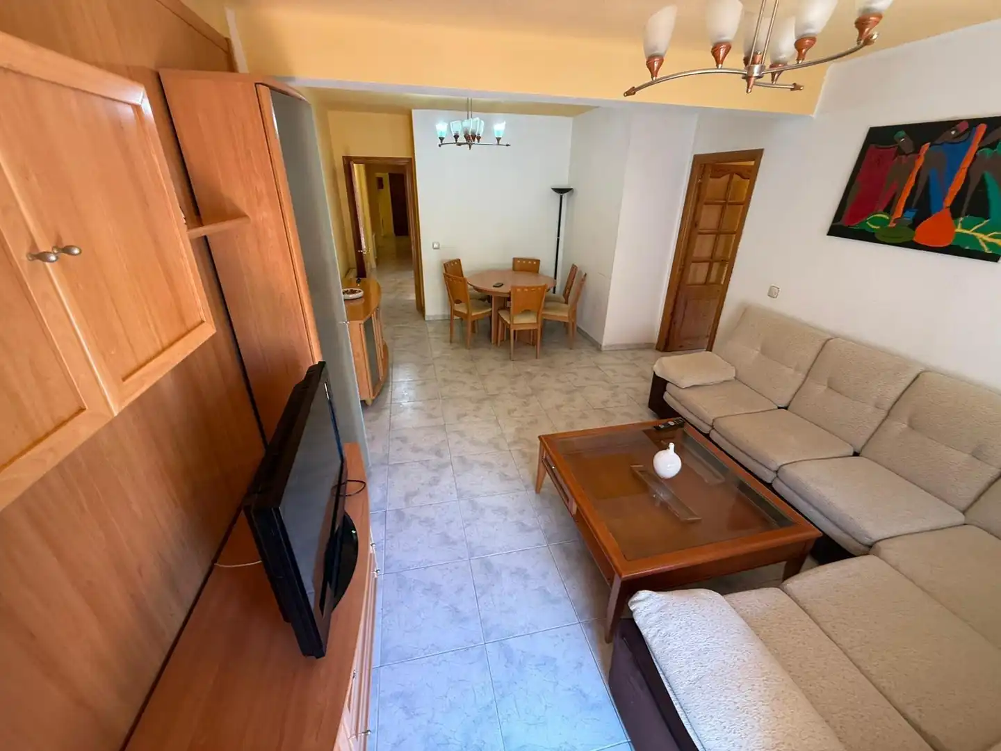 Living room of Flat for rent in Cáceres  with Heating, Furnished and Balcony