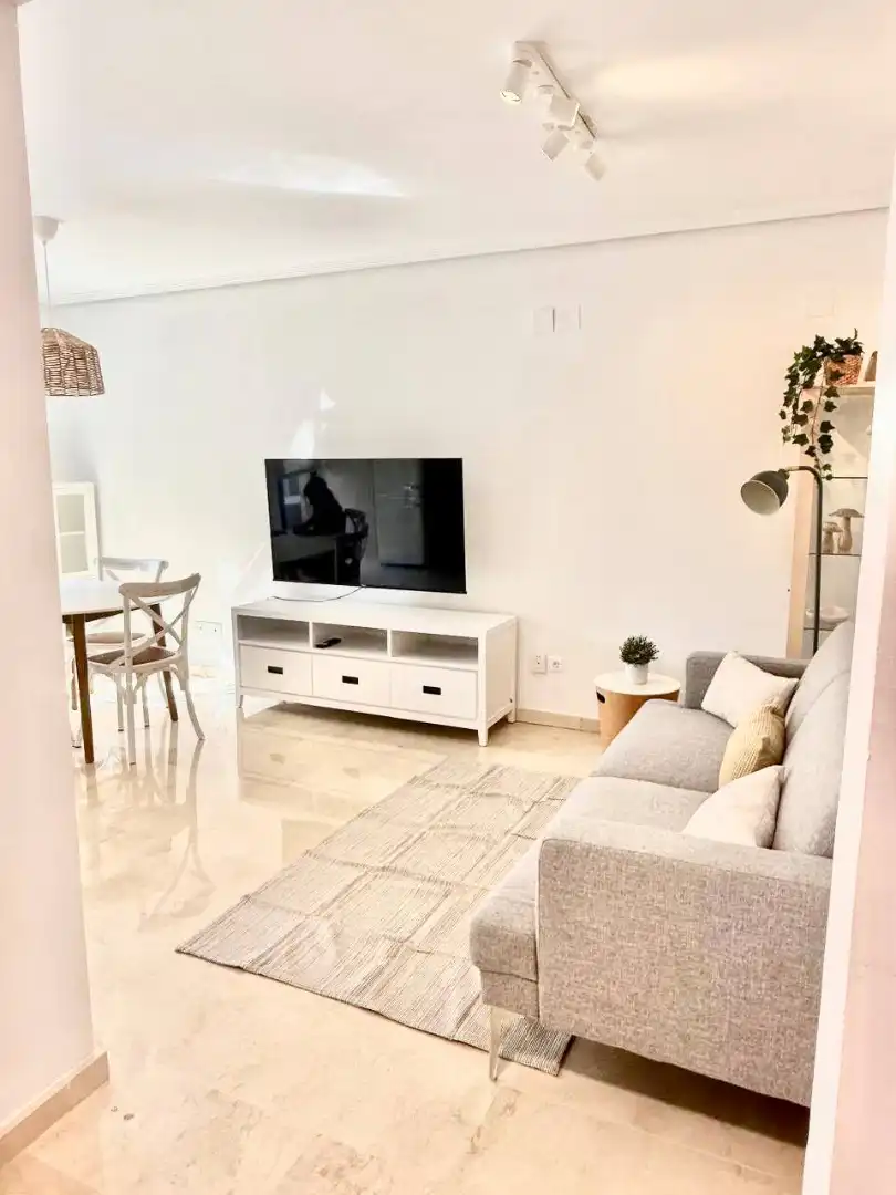 Living room of Flat for rent in Valencia  with Air Conditioner, Furnished and Balcony
