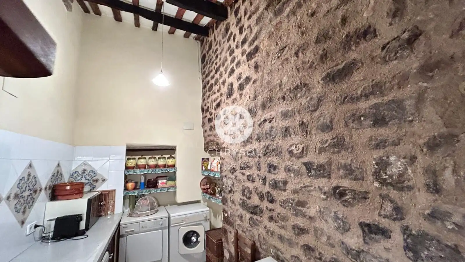 Cocina de Finca rústica en venta en Mura con Jardín privado y Piscina