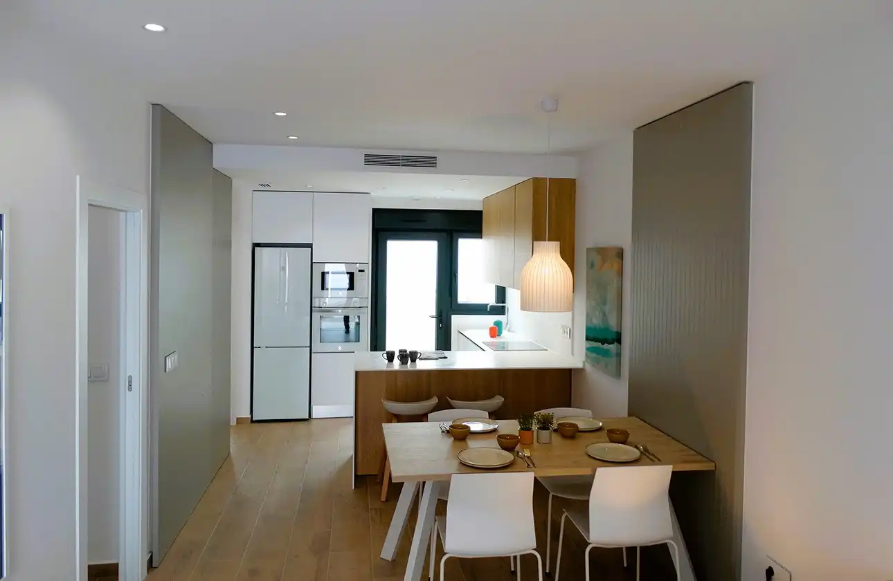 Cocina de Apartamento en venta en Pilar de la Horadada con Aire acondicionado, Calefacción y Terraza