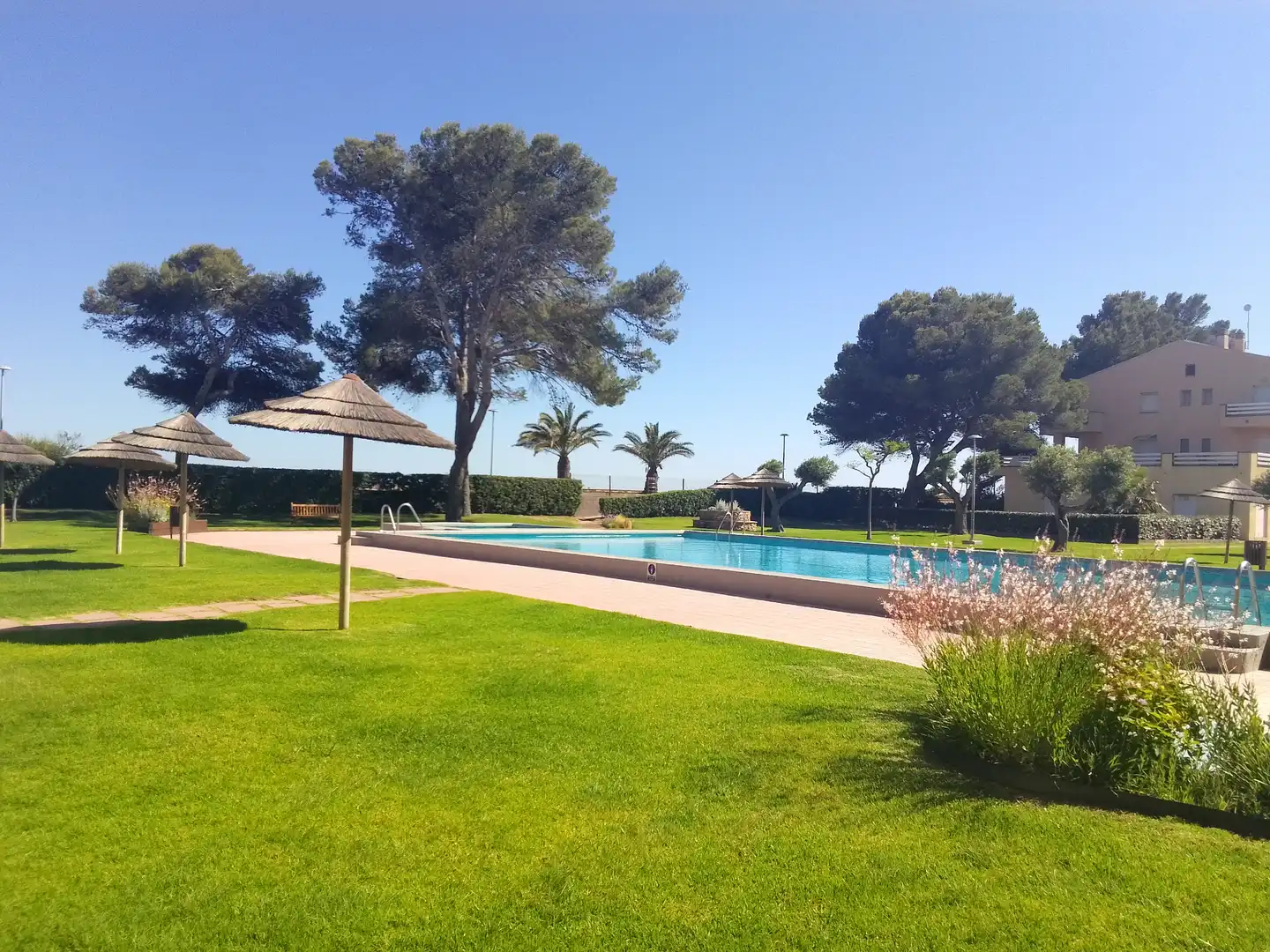 Piscina de Apartament en venda en Mont-roig del Camp amb Aire condicionat, Jardí privat i Terrassa