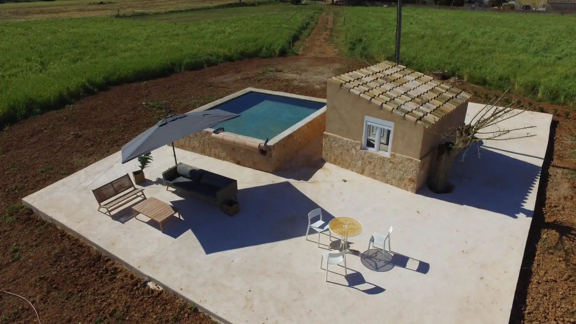 Piscina de Casa o xalet de lloguer en Campos amb Aire condicionat, Calefacció i Piscina