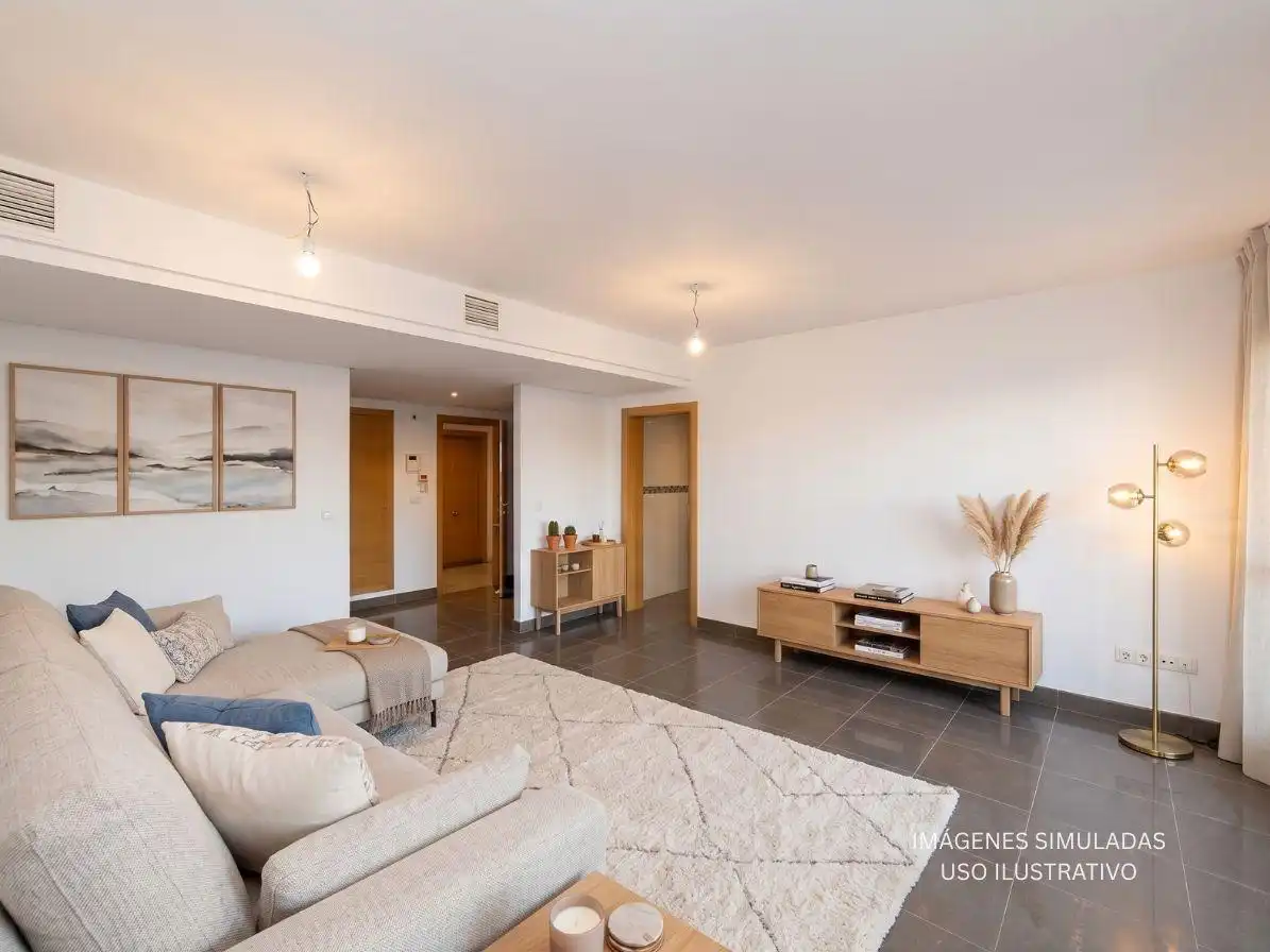 Sala de estar de Piso en venta en Alicante / Alacant con Piscina comunitaria