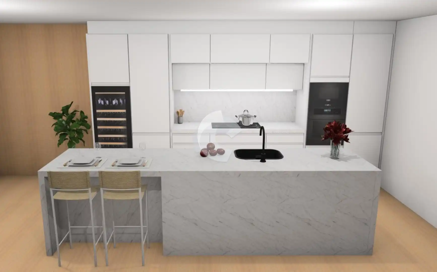Cocina de Piso en venta en A Coruña Capital  con Calefacción, Trastero y Balcón