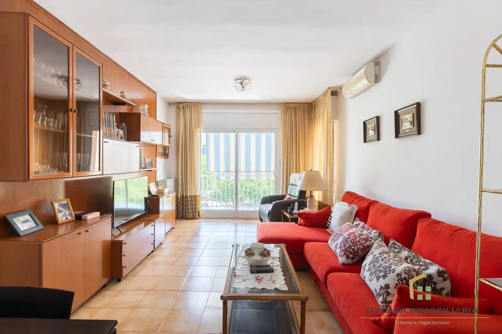 Wohnzimmer von Wohnung zum Verkauf in Badalona mit Klimaanlage