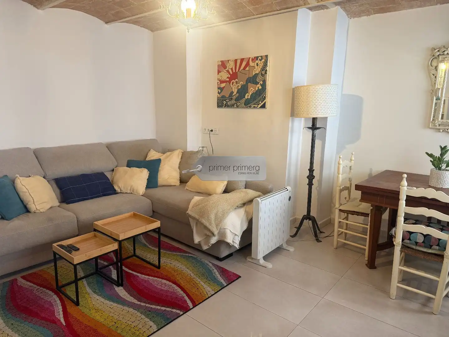 Sala d'estar de Pis en venda en Barcelona amb Aire condicionat, Calefacció i Moblat