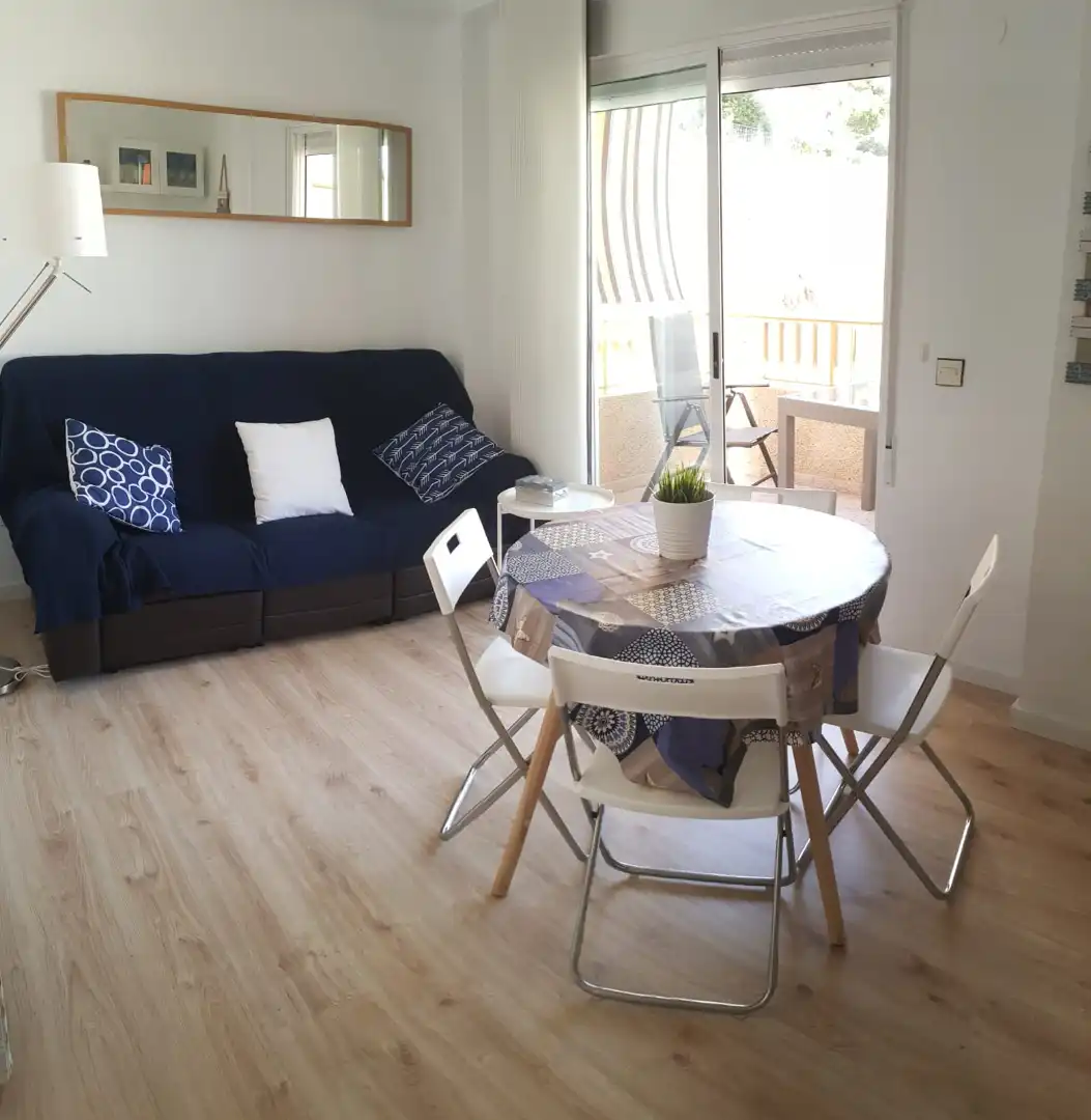 Wohnzimmer von Wohnung zum Verkauf in Santa Pola mit Parkett, Terrasse und Möbliert