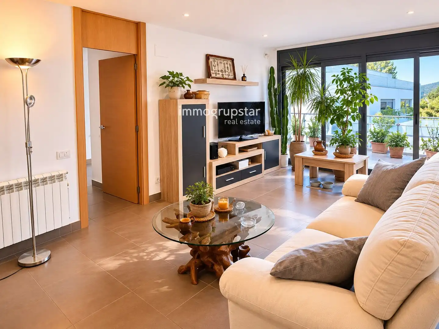 Sala de estar de Ático en venta en Calonge i Sant Antoni con Calefacción, Terraza y Piscina