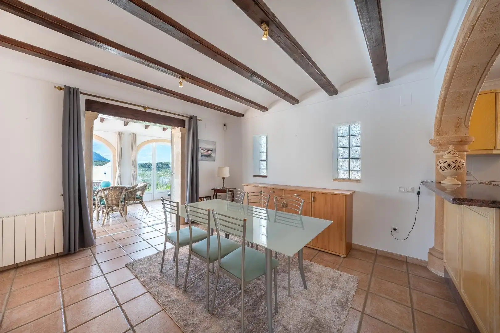 Dining room of Houses for sale in Jávea / Xàbia  with Air Conditioner, Heating and Private garden