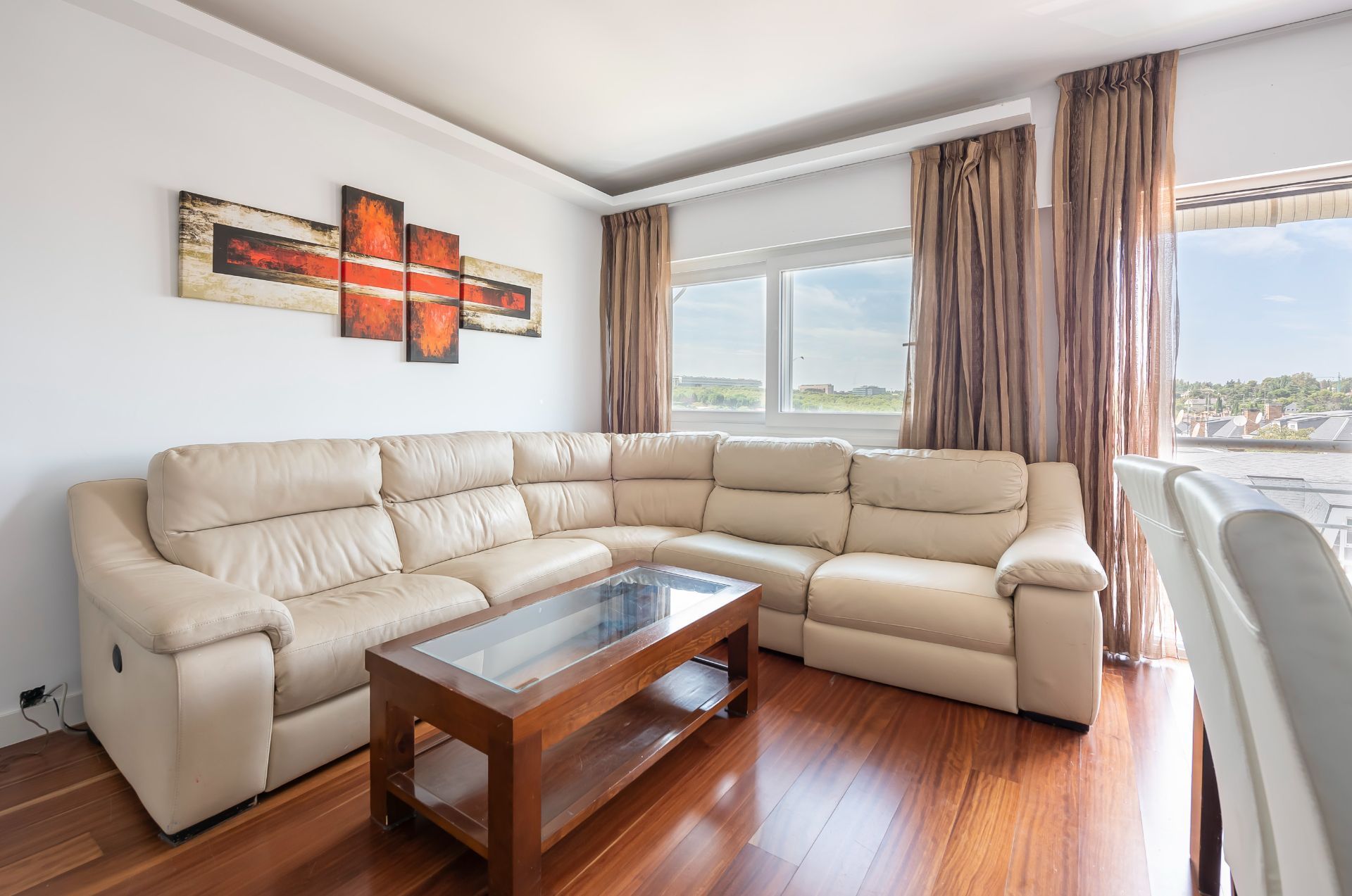 Living room of Attic to rent in  Madrid Capital  with Air Conditioner, Heating and Terrace