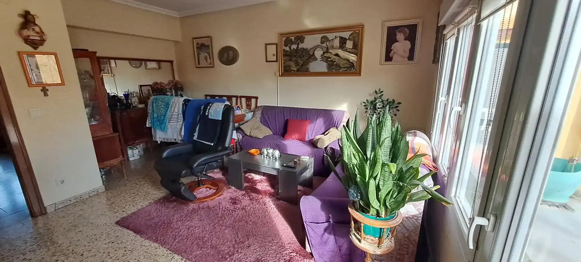 Sala d'estar de Casa adosada en venda en Lodosa amb Traster, Moblat i Balcó