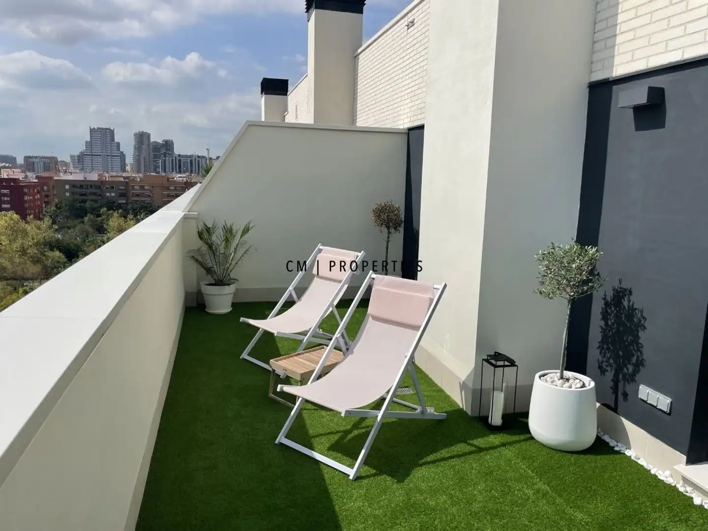 Terraza de Ático de alquiler en Valencia con Aire acondicionado, Calefacción y Terraza