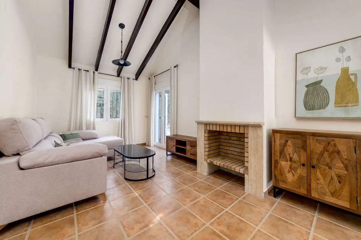 Sala de estar de Casa adosada en venta en Fuente Álamo de Murcia con Amueblado
