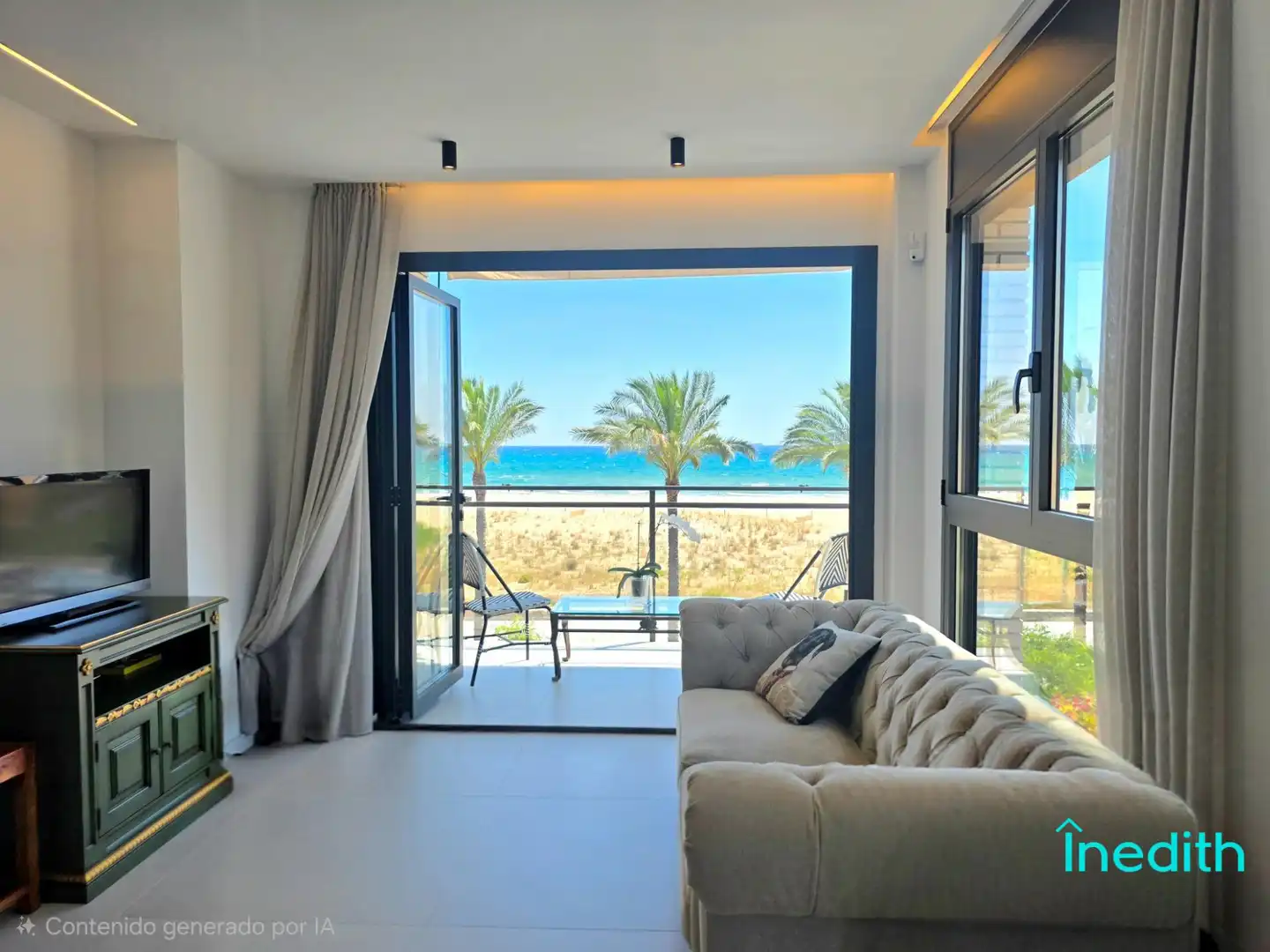 Wohnzimmer von Wohnung zum Verkauf in Calafell mit Klimaanlage, Heizung und Terrasse