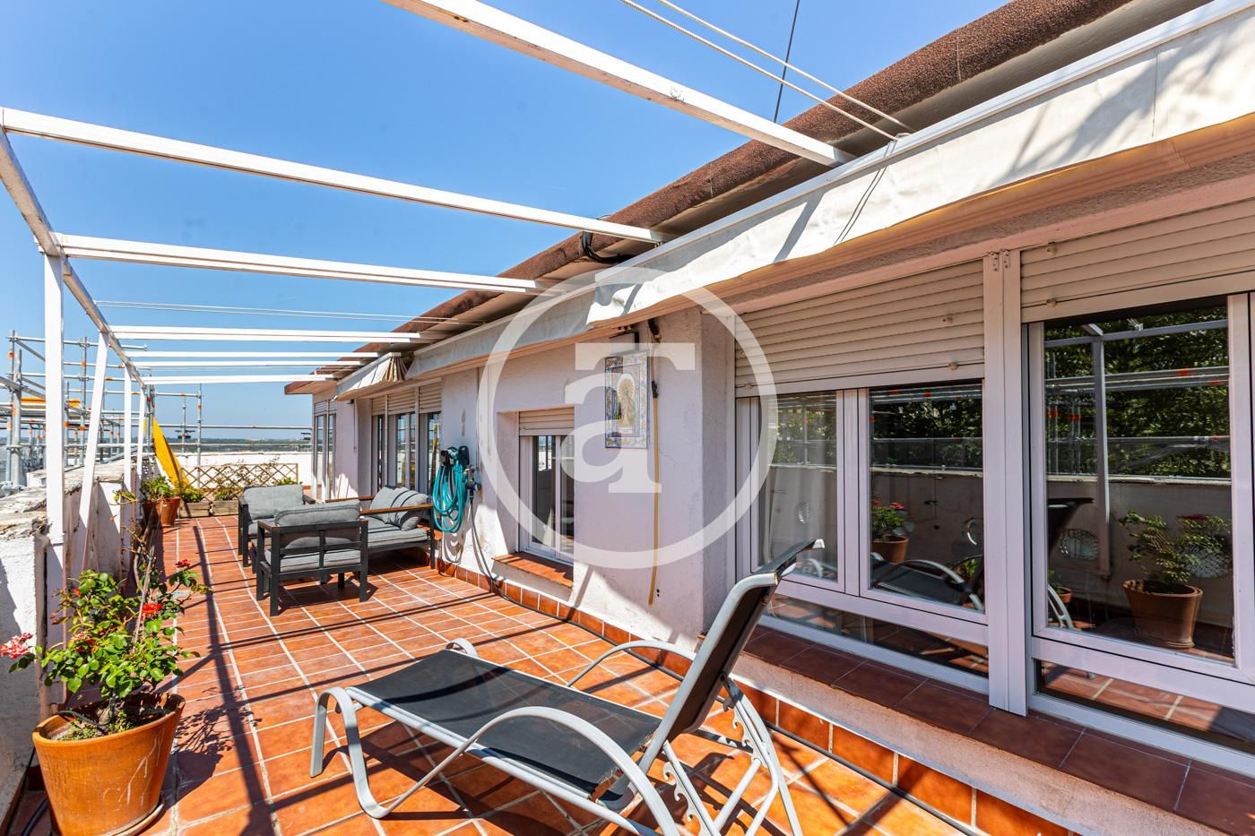 Terrace of Attic to rent in  Madrid Capital  with Air Conditioner, Heating and Furnished