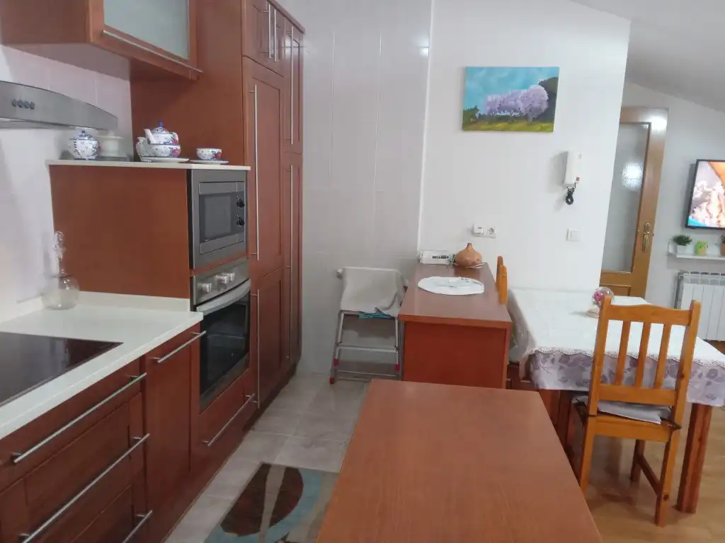 Cocina de Apartamento en venta en Valdorros con Calefacción, Terraza y Amueblado