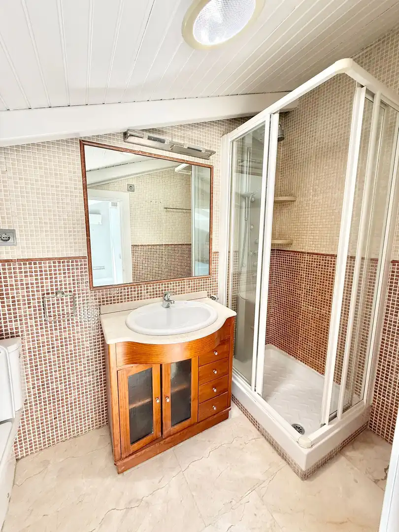 Bathroom of Duplexes for rent in Madrid  with Air Conditioner, Heating and Furnished
