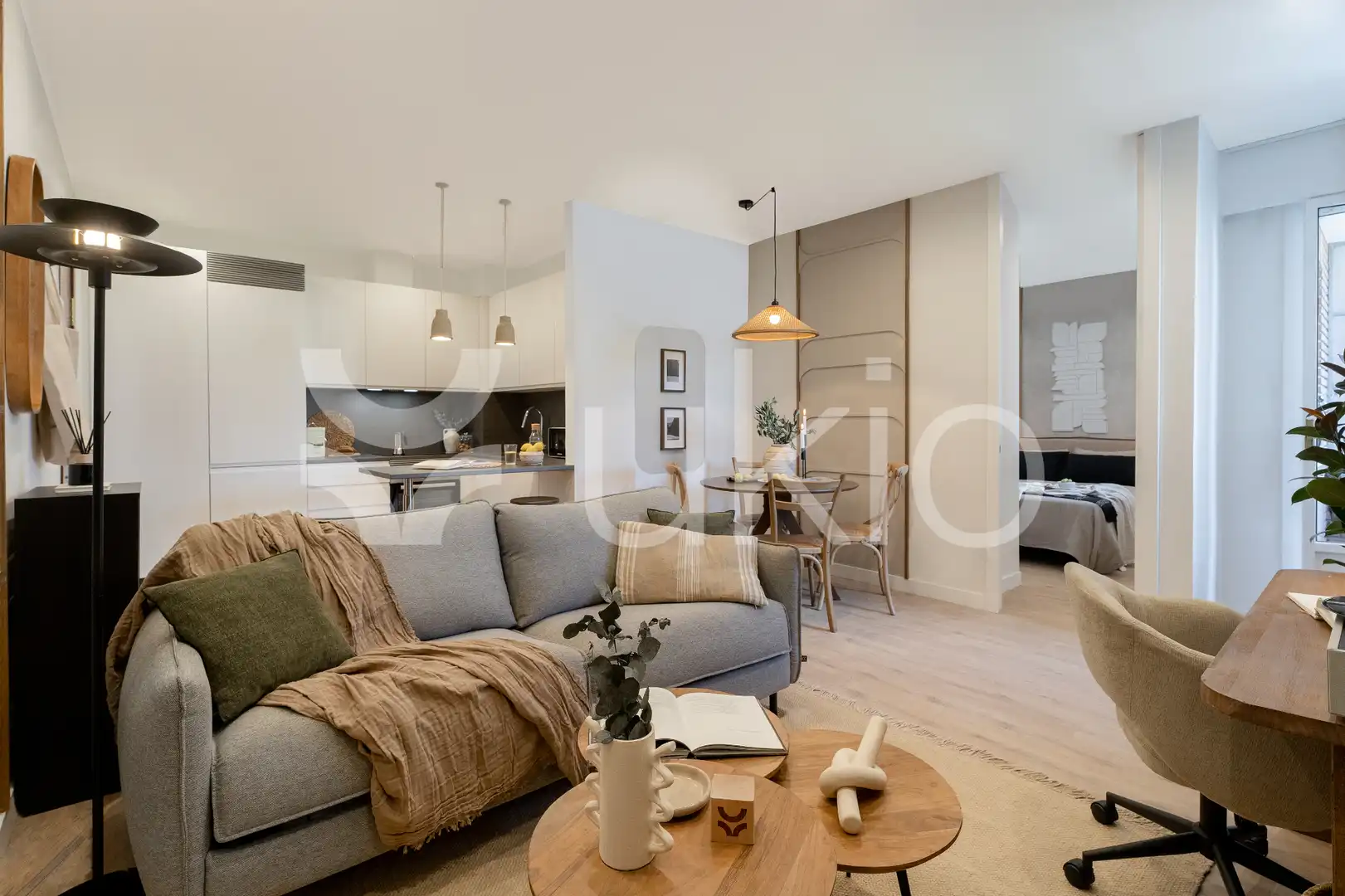 Sala de estar de Apartamento de alquiler en Madrid con Aire acondicionado, Calefacción y Amueblado
