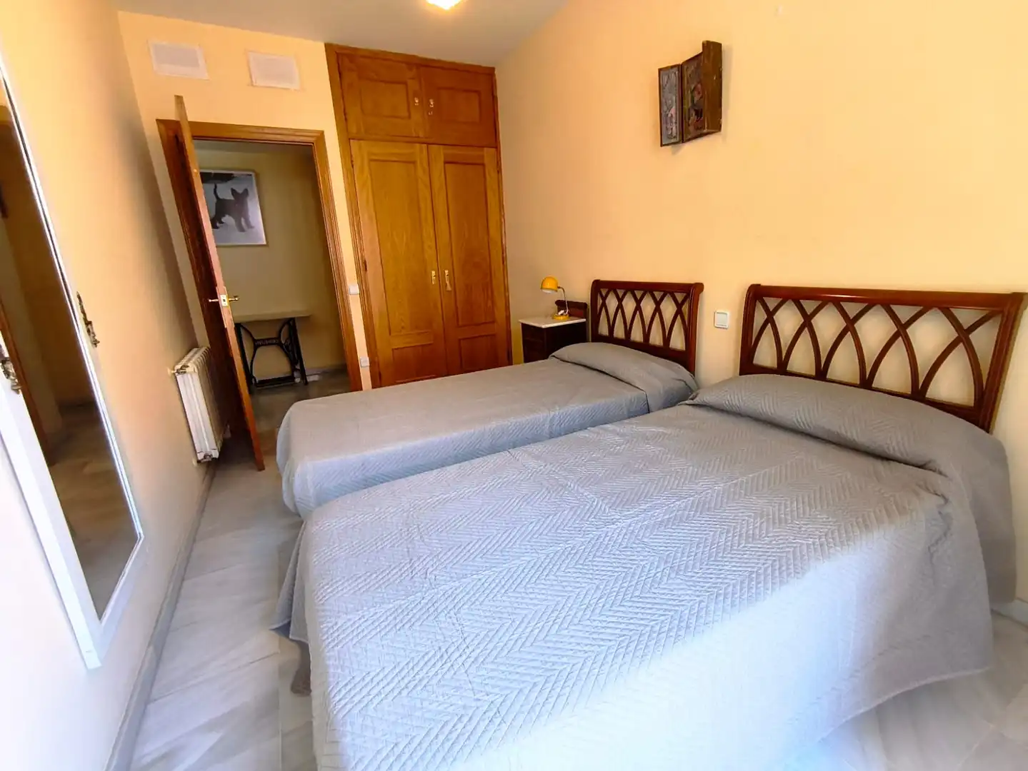 Bedroom of Apartments for rent in Badajoz  with Air Conditioner, Heating and Furnished