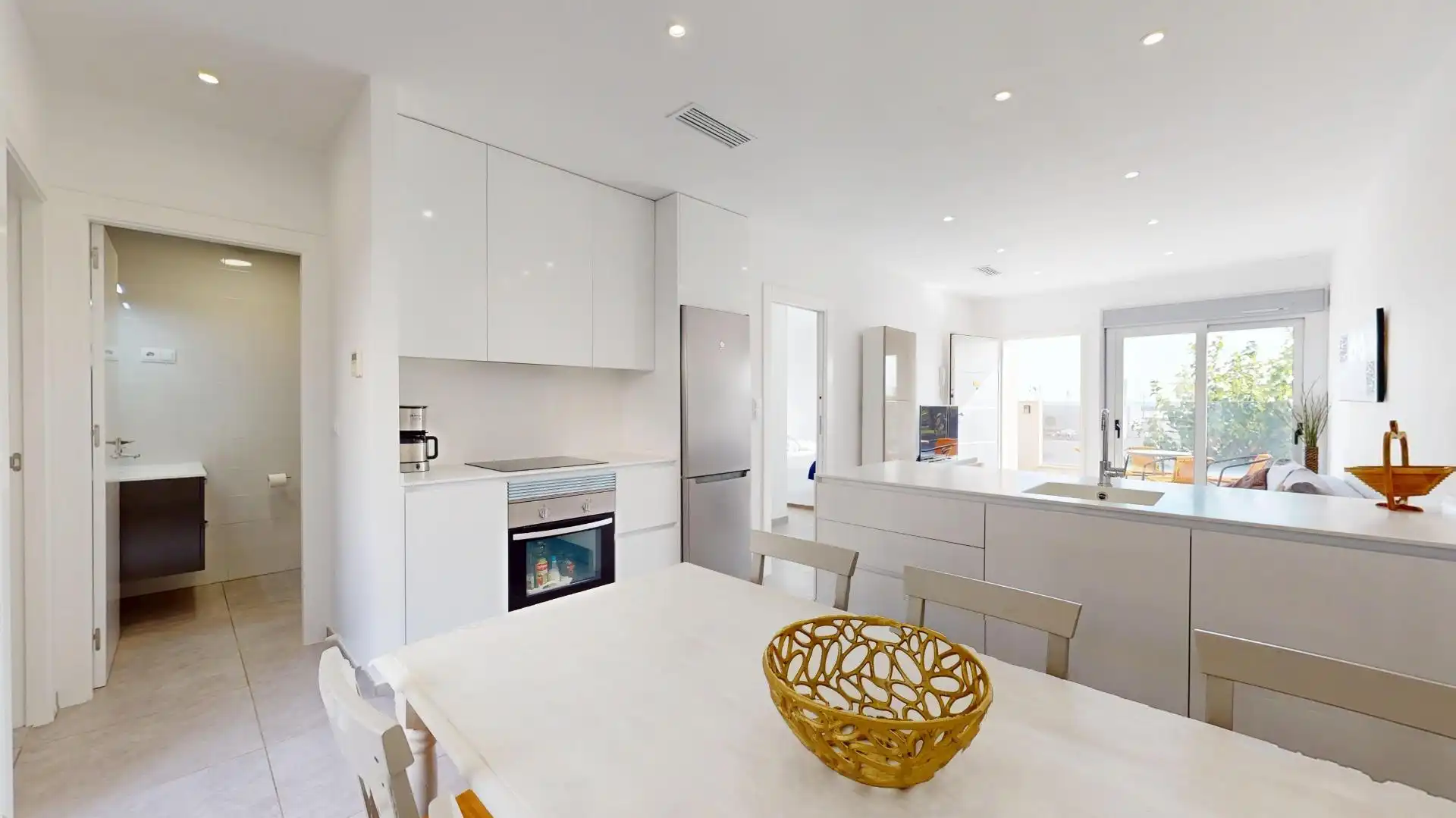 Kitchen of Apartments for sale in Pilar de la Horadada  with Private garden, Terrace and Balcony