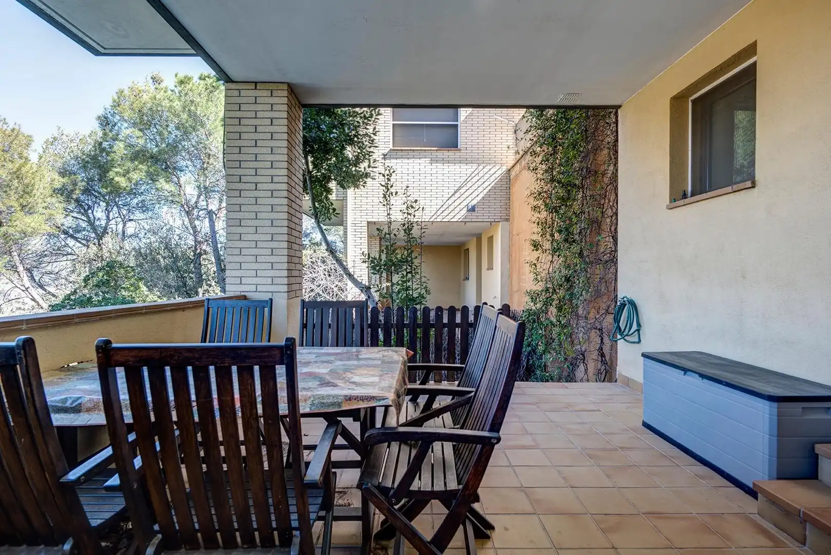 Terraza de Casa o chalet en venta en La Pobla de Claramunt con Aire acondicionado, Calefacción y Jardín privado