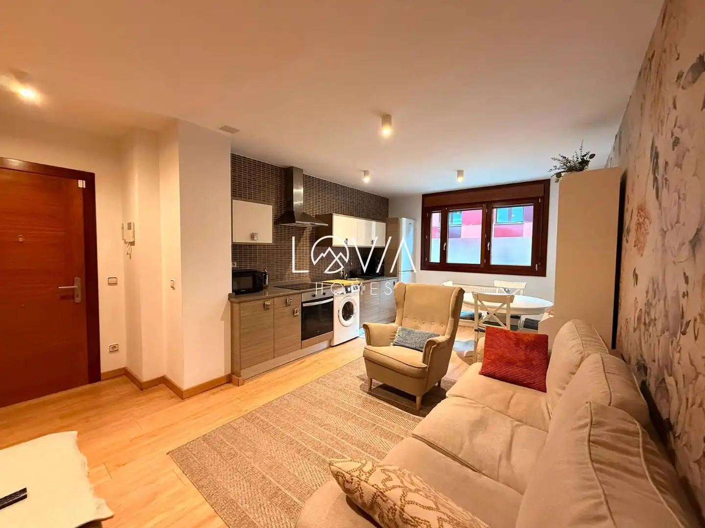 Living room of Flat for sale in Gijón   with Heating and Furnished