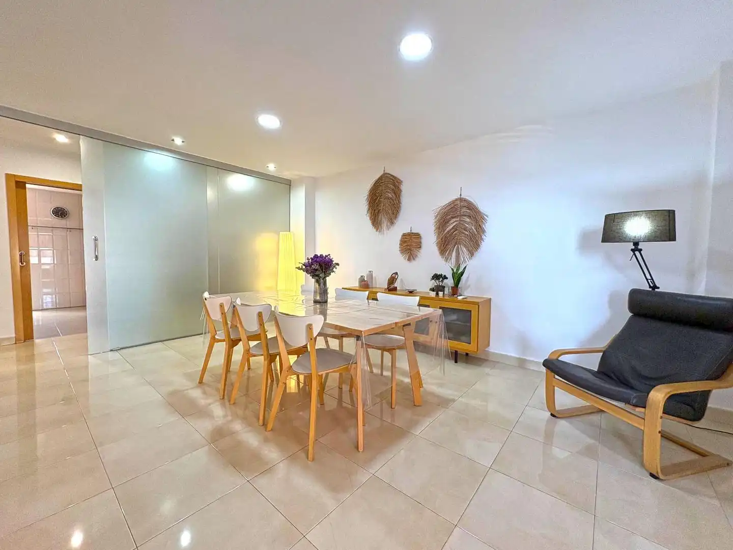 Dining room of Flat for rent in Santa Pola  with Heating, Terrace and Furnished