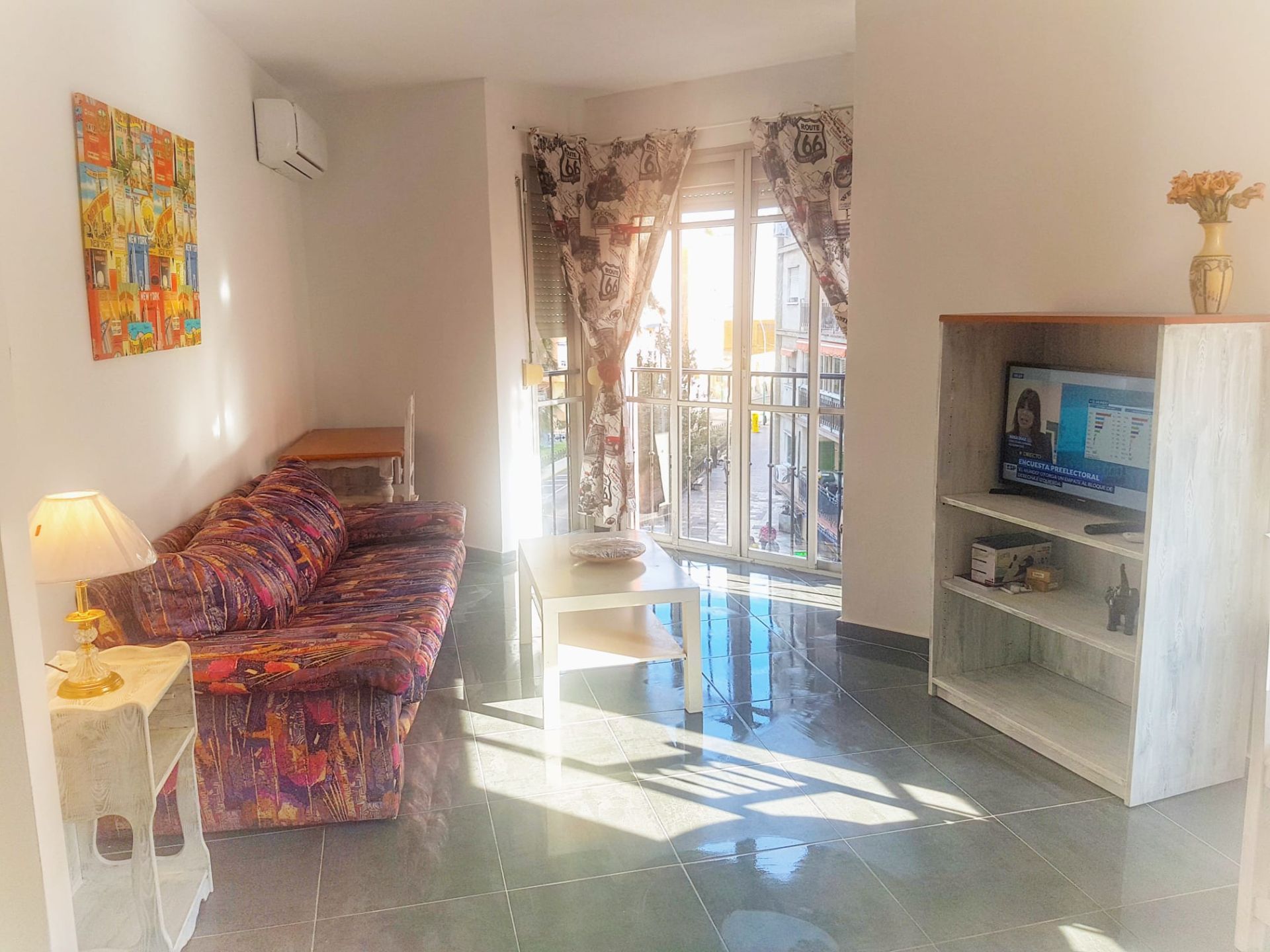 Sala de estar de Apartamento de alquiler en Málaga Capital con Aire acondicionado y Amueblado