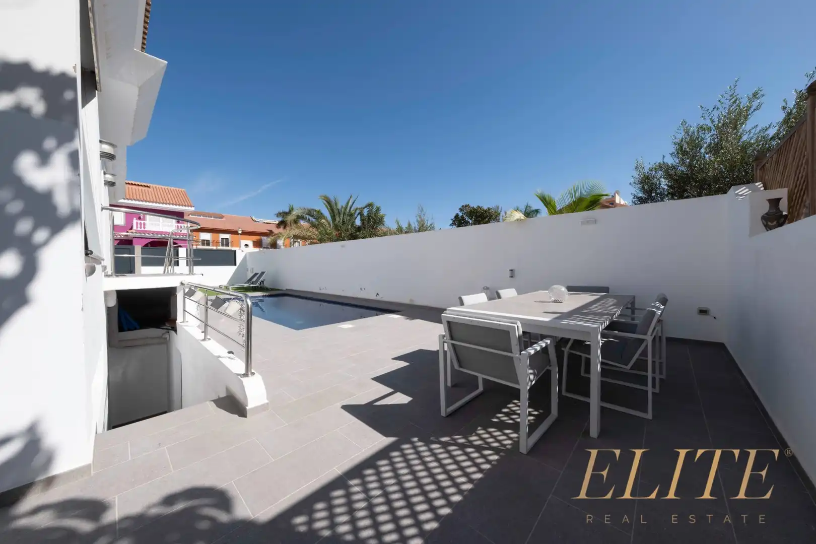 Terraza de Casa adosada en venta en San Bartolomé de Tirajana con Aire acondicionado, Jardín privado y Terraza