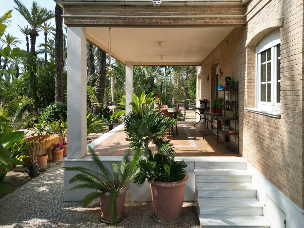 Terrassa de Casa o xalet en venda en Elche / Elx amb Calefacció, Jardí privat i Parquet