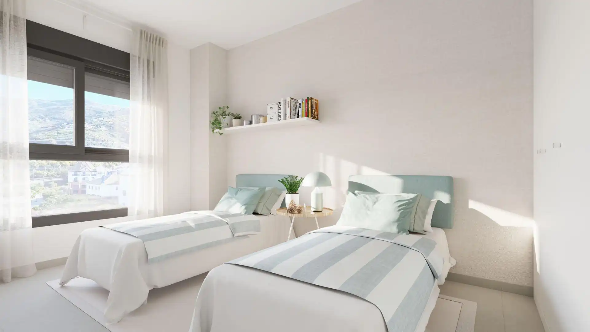 Schlafzimmer von Dachboden zum Verkauf in Almuñécar mit Klimaanlage, Terrasse und Gemeinschaftspool