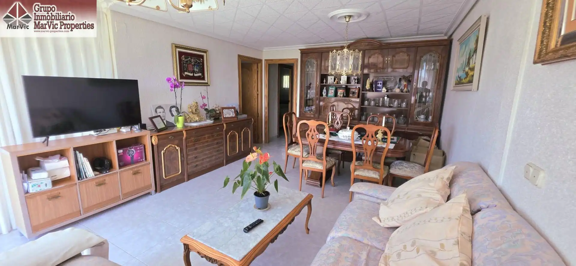 Comedor de Apartamento en venta en Benidorm con Aire acondicionado, Jardín privado y Amueblado