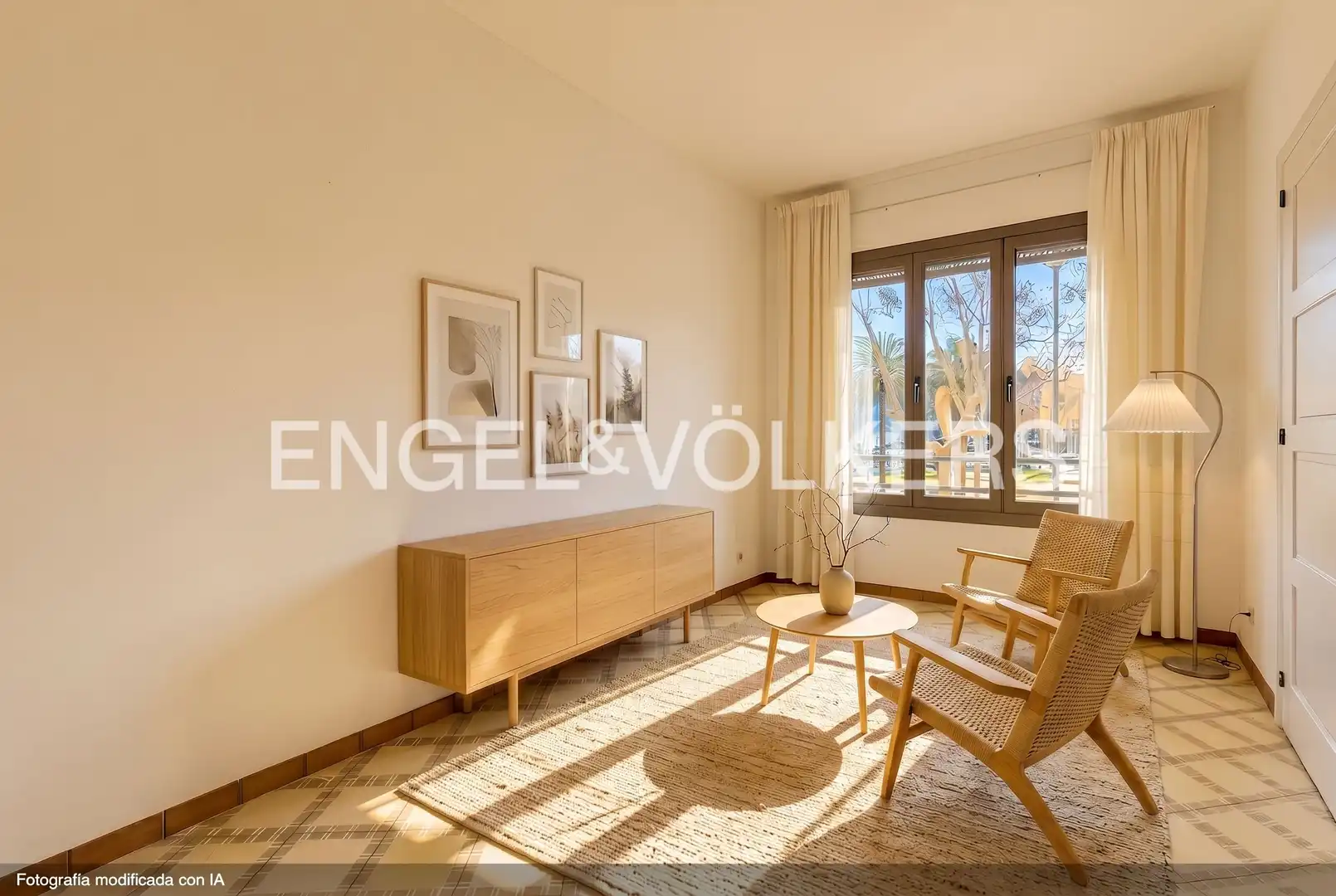 Wohnzimmer von Wohnung zum Verkauf in Barcelona mit Klimaanlage, Heizung und Terrasse