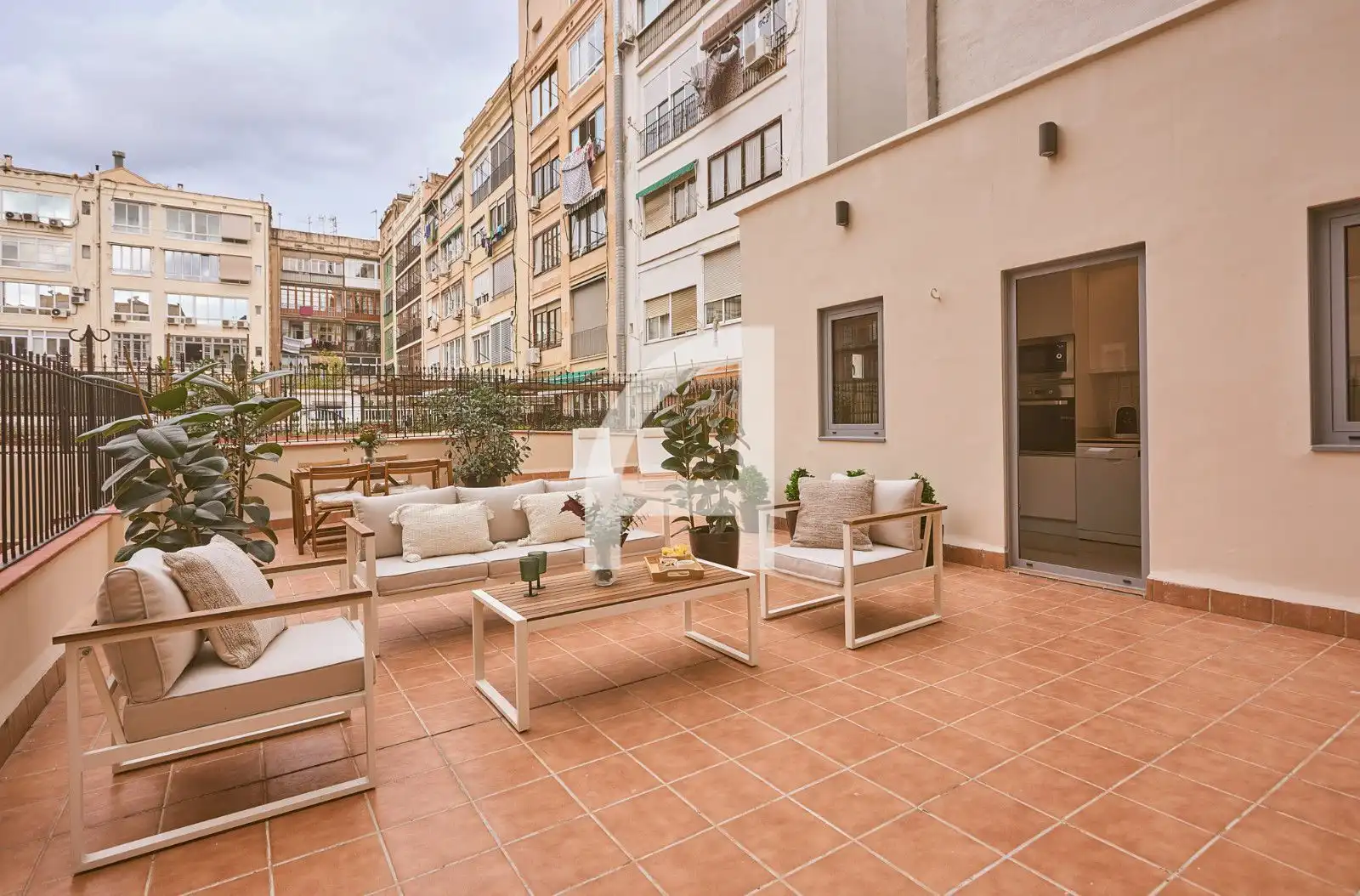 Terrasse von Wohnung zur Miete in Barcelona mit Klimaanlage, Heizung und Parkett