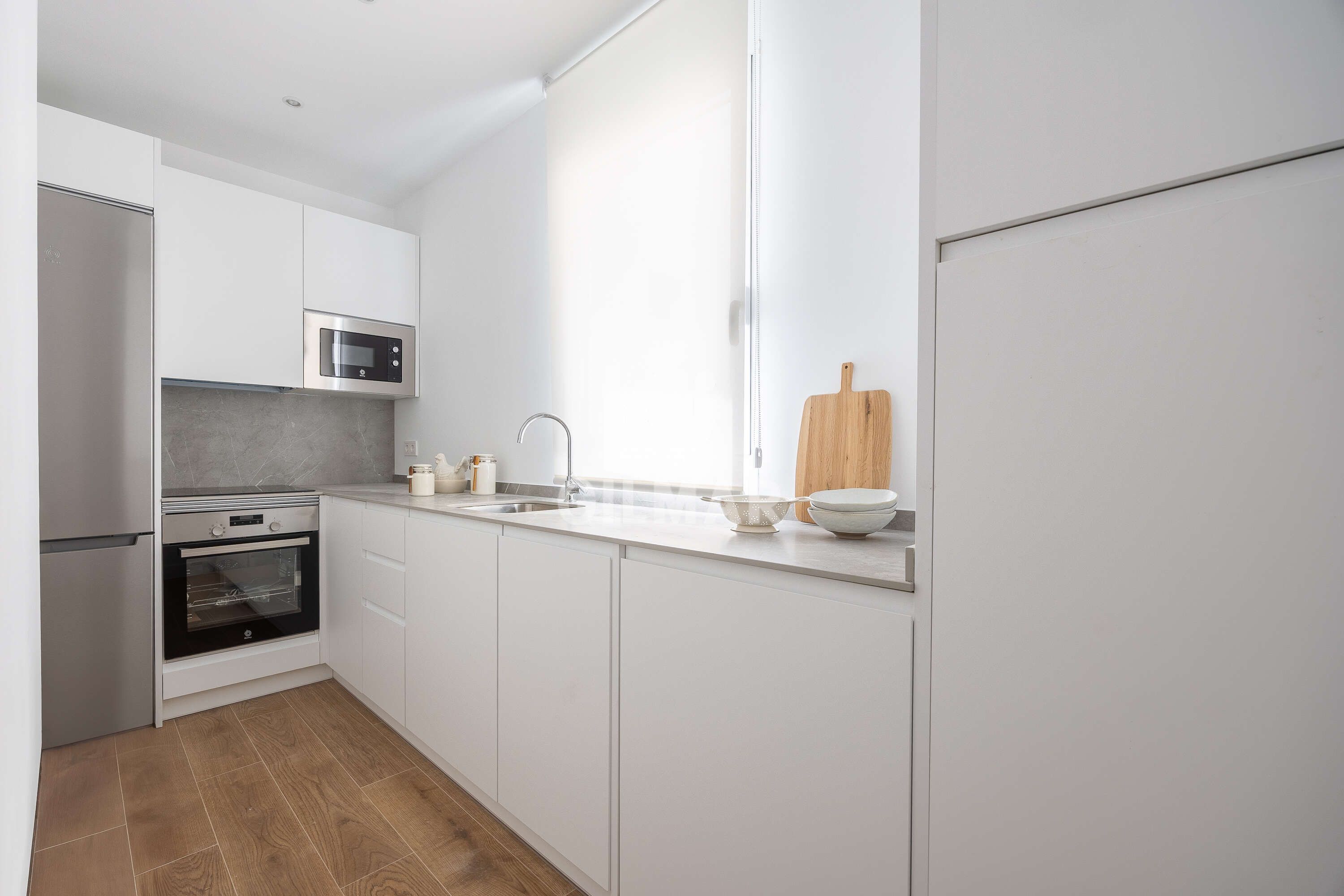 Kitchen of Flat for sale in  Madrid Capital  with Heating