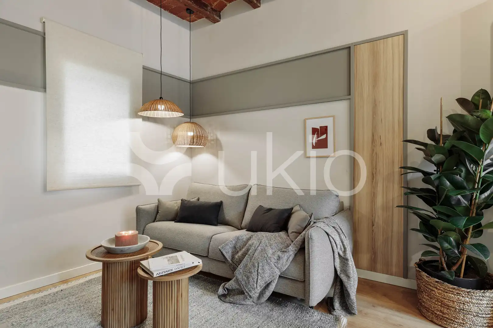 Sala d'estar de Apartament de lloguer en Barcelona amb Aire condicionat, Calefacció i Terrassa