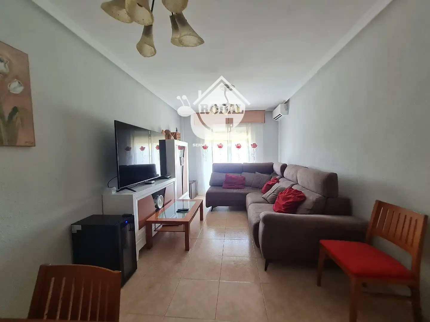 Sala de estar de Piso en venta en Huércal de Almería con Aire acondicionado, Calefacción y Parquet