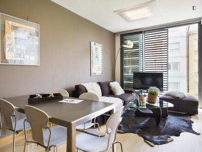 Sala d'estar de Apartament de lloguer en  Barcelona Capital amb Aire condicionat, Calefacció i Moblat